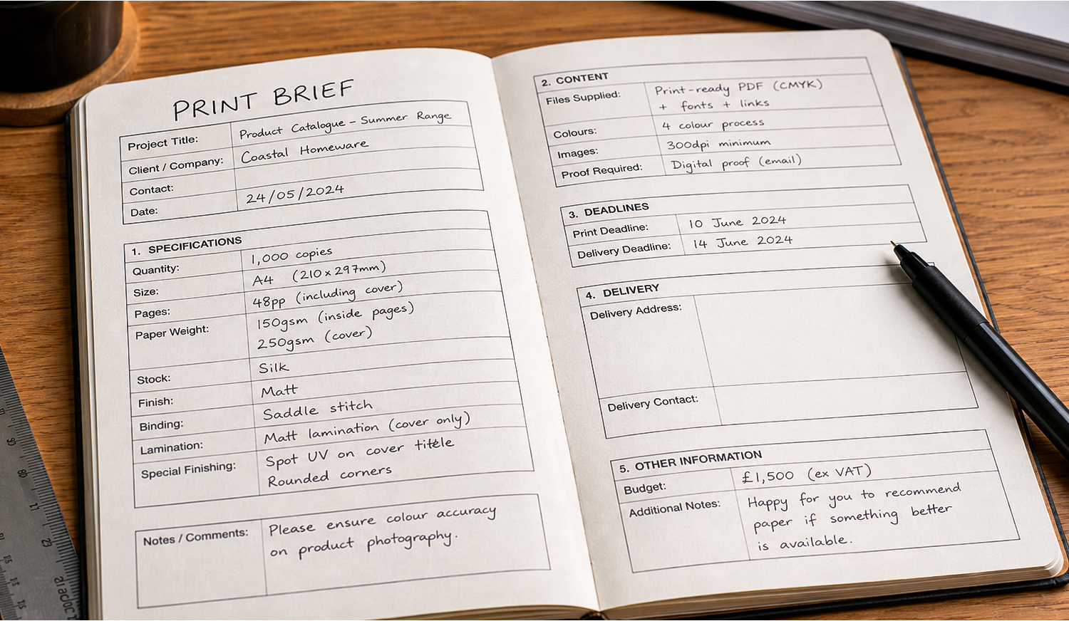 How to Brief in a Print Project –  A Small Guide