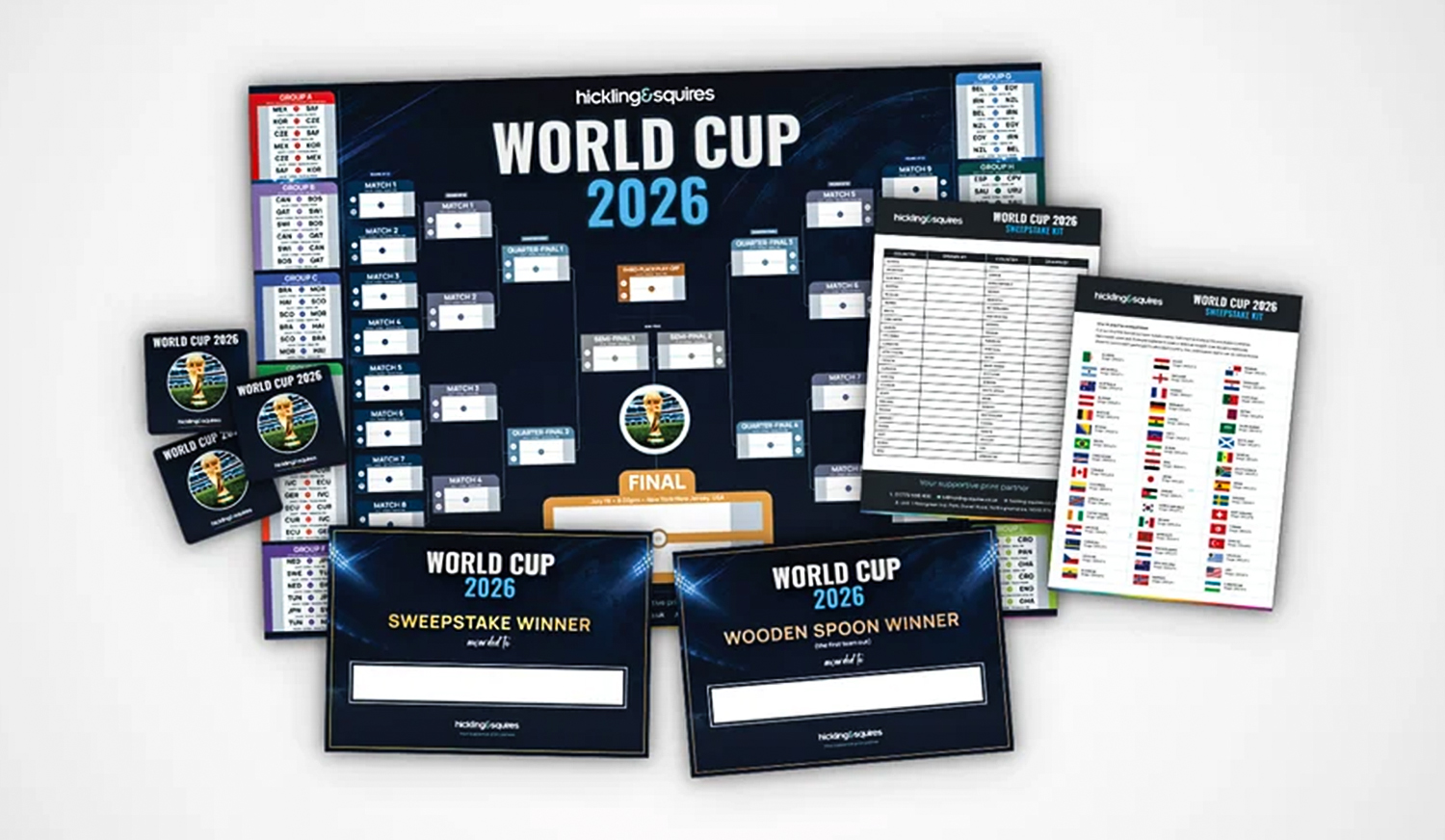 The Hickling & Squires World cup Kit Print Collateral